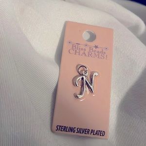 FREE w/ Any Purchase Silver Plated N Charm